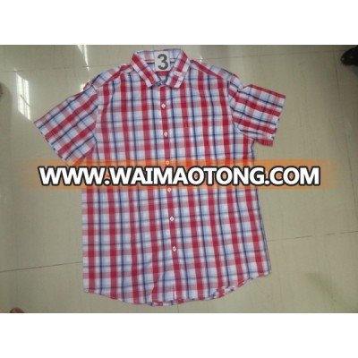 100% COTTON YARN DYED CHECK DESIGN SHORT SLEEVE SHIRTS