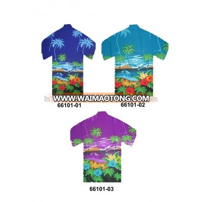 POLYESTER PRINTED HAWAIIAN SHIRTS